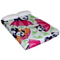 Panda Umbrella Pattern Fitted Sheet (Queen Size) View2