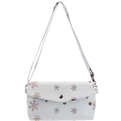 Golden-snowflake Removable Strap Clutch Bag by saad11