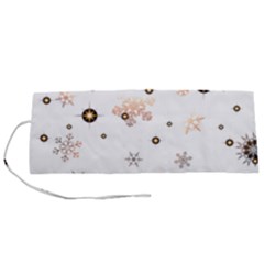 Golden-snowflake Roll Up Canvas Pencil Holder (s) by saad11