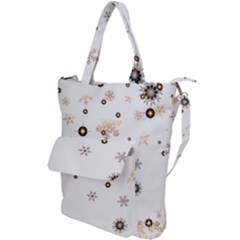 Golden-snowflake Shoulder Tote Bag by saad11