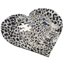 Leopard In Art, Animal, Graphic, Illusion Wooden Puzzle Heart View3