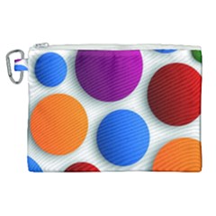 Abstract Dots Colorful Canvas Cosmetic Bag (xl) by nateshop