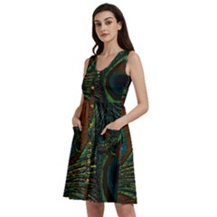 Peacock Feathers, Feathers, Peacock Nice Sleeveless Dress With Pocket by nateshop