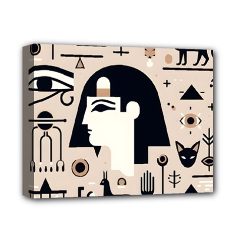 Egypt Pyramid Nature Desert Deluxe Canvas 14  X 11  (stretched) by Proyonanggan