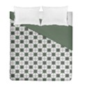 Retro Traditional Vintage Geometric Flooring Green Duvet Cover Double Side (Full/ Double Size) View1