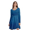 Plus, Curved Long Sleeve Knee Length Skater Dress With Pockets View3