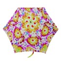 Mazipoodles Love Flowers - Rainbow White Mini Folding Umbrellas View1