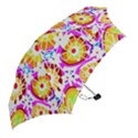 Mazipoodles Love Flowers - Rainbow White Mini Folding Umbrellas View2