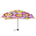 Mazipoodles Love Flowers - Rainbow White Mini Folding Umbrellas View3