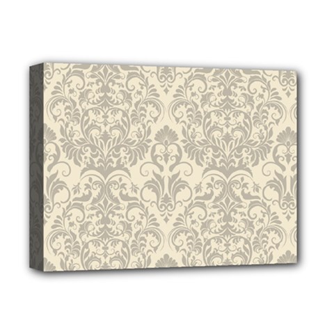 Retro Texture With Ornaments, Vintage Beige Background Deluxe Canvas 16  X 12  (stretched)  by nateshop