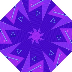 Purple Geometric Abstraction, Purple Neon Background Hook Handle Umbrellas (medium) by nateshop