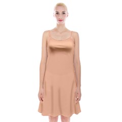 Peach Fuzz 2024 Spaghetti Strap Velvet Dress by dressshop