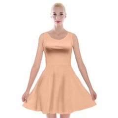 Peach Fuzz 2024 Velvet Skater Dress by dressshop