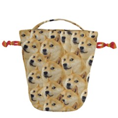 Doge, Memes, Pattern Drawstring Bucket Bag by nateshop