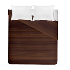 Dark Brown Wood Texture, Cherry Wood Texture, Wooden Duvet Cover Double Side (full/ Double Size) by nateshop