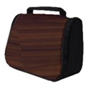 Dark Brown Wood Texture, Cherry Wood Texture, Wooden Full Print Travel Pouch (Small) View1