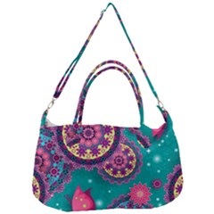 Floral Pattern, Abstract, Colorful, Flow Removable Strap Handbag by nateshop