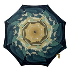 Sea Asia Waves Japanese Art The Great Wave Off Kanagawa Hook Handle Umbrellas (small) by Cemarart