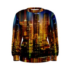 Skyline Light Rays Gloss Upgrade Women s Sweatshirt by Cemarart