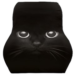 Black Cat Face Car Seat Back Cushion  by Cemarart