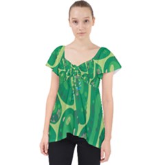 Golf Course Par Golf Course Green Lace Front Dolly Top by Cemarart