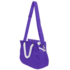 Ultra Violet Purple Rope Handles Shoulder Strap Bag by bruzer