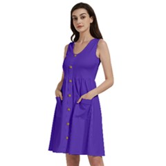 Ultra Violet Purple Sleeveless Dress With Pocket by bruzer