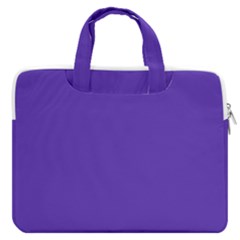 Ultra Violet Purple Macbook Pro 16  Double Pocket Laptop Bag  by bruzer