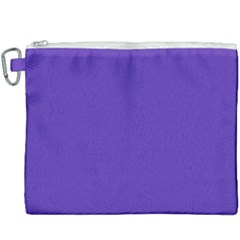 Ultra Violet Purple Canvas Cosmetic Bag (xxxl) by bruzer