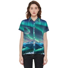 Aurora Borealis Short Sleeve Pocket Shirt by Ndabl3x