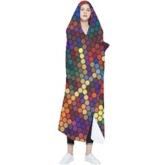 Hexagon Honeycomb Pattern Design Wearable Blanket by Ndabl3x
