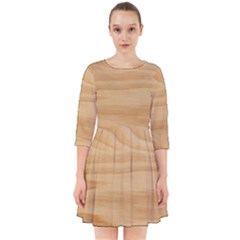 Light Wooden Texture, Wooden Light Brown Background Smock Dress by nateshop