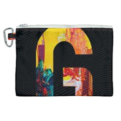 Abstract, Dark Background, Black, Typography,g Canvas Cosmetic Bag (xl) by nateshop