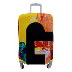 Abstract, Dark Background, Black, Typography,g Luggage Cover (small) by nateshop