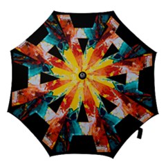 Bstract, Dark Background, Black, Typography,a Hook Handle Umbrellas (medium) by nateshop