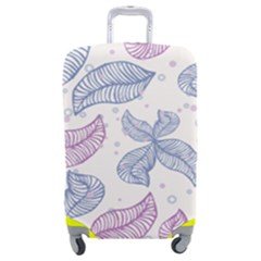 Leaves Line Art Background Luggage Cover (medium) by Cemarart