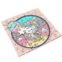 Boy Astronaut Cotton Candy Childhood Fantasy Tale Literature Planet Universe Kawaii Nature Cute Clou Wooden Puzzle Square View3