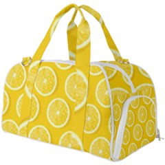 Lemon Fruits Slice Seamless Pattern Burner Gym Duffel Bag by Apen