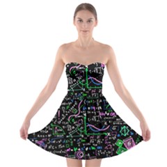 Math Linear Mathematics Education Circle Background Strapless Bra Top Dress by Apen