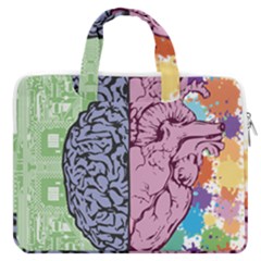 Brain Heart Balance Emotion Macbook Pro 16  Double Pocket Laptop Bag  by Maspions