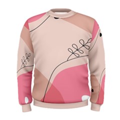 Pink Pattern Line Art Texture Minimalist Design Men s Sweatshirt by Maspions