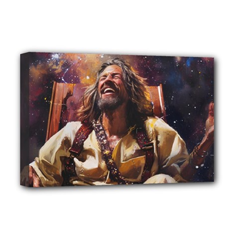The King Who Laughs Deluxe Canvas 18  X 12  (stretched) by EatMeDrinkMe