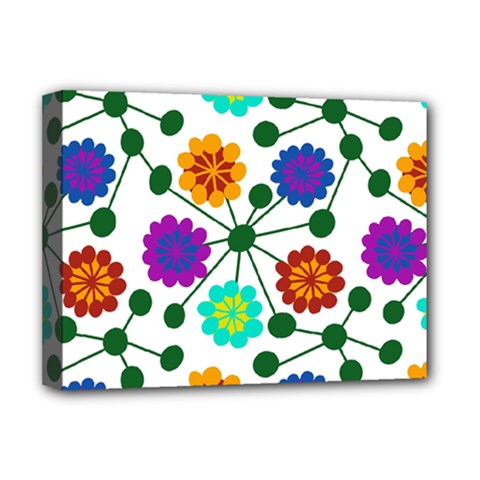 Bloom Plant Flowering Pattern Deluxe Canvas 16  X 12  (stretched)  by Maspions