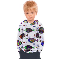 Fish Abstract Colorful Kids  Overhead Hoodie by Maspions