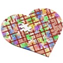 Pattern-repetition-bars-colors Wooden Puzzle Heart View3