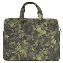 Green Camouflage Military Army Pattern Macbook Pro 15  Double Pocket Laptop Bag  by Maspions