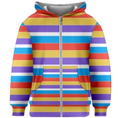 Stripes Pattern Design Lines Kids  Zipper Hoodie Without Drawstring by Maspions