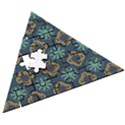 Flowers Pattern Design Abstract Wooden Puzzle Triangle View3