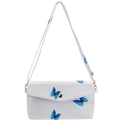 Butterfly-blue-phengaris Removable Strap Clutch Bag by saad11