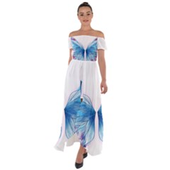 Butterfly-drawing-art-fairytale  Off Shoulder Open Front Chiffon Dress by saad11